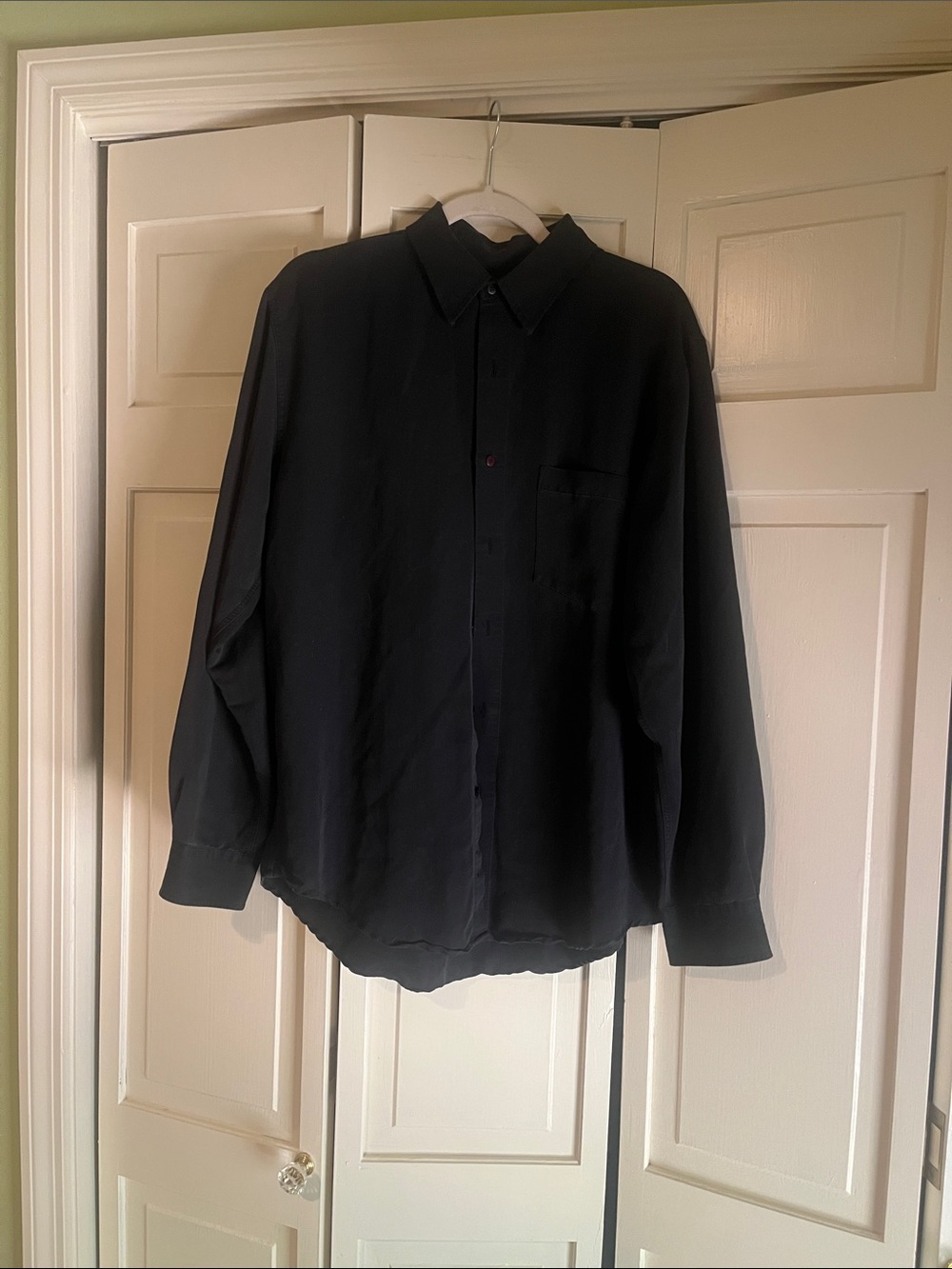 Merona Black Men's Long-Sleeve Dress Shirt